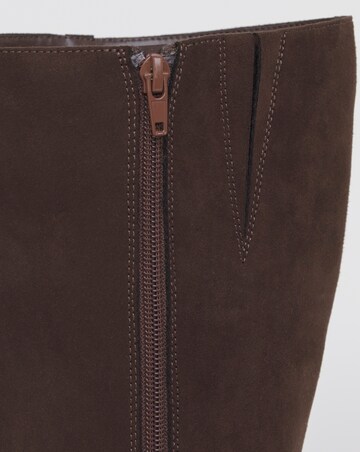 Soprano Block Heel Pointed Knee High Boots - Wide Fit (E) & Curvy Calf