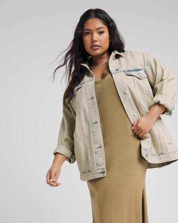 Simply Be Light Wash Boyfriend Denim Jacket