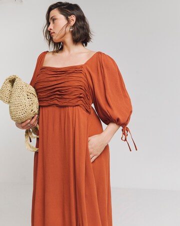Simply Be Crinkle Soft Volume Midi Dress