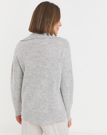 Grey Marl Collar Jumper