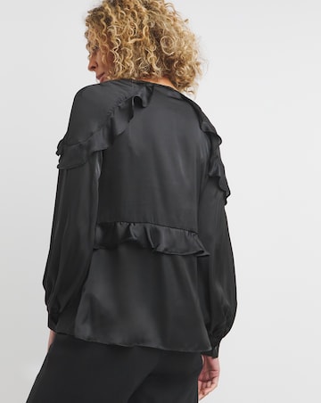 Joanna Hope Frill Tie Neck Blouse