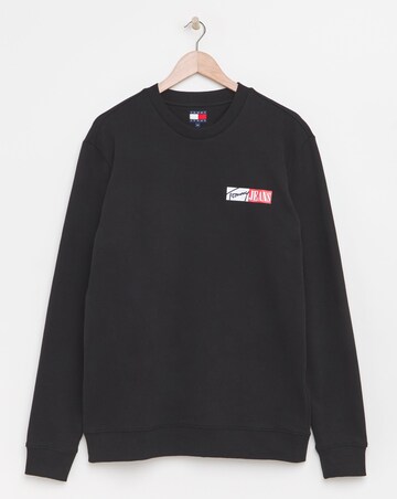 Tommy Jeans Graphic Crew Sweat - Black