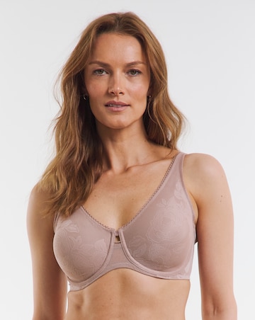 Triumph Wild Rose Sensation Minimiser Wired Bra Choc Mousse