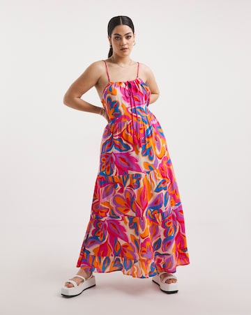 Floral Maxi Tiered Beach Dress