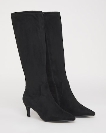 Symphony Heeled Knee High Sock Boots - Standard Fit (D) & Standard/Curvy Calf