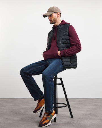 Darkwash Straight Fit Stretch Jeans