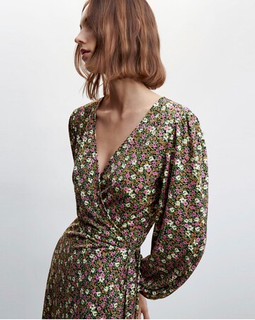 Mango Martis Printed Cut-Out Detail Dress