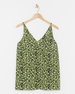Simply Be Green Print Sleeveless V Neck Cami