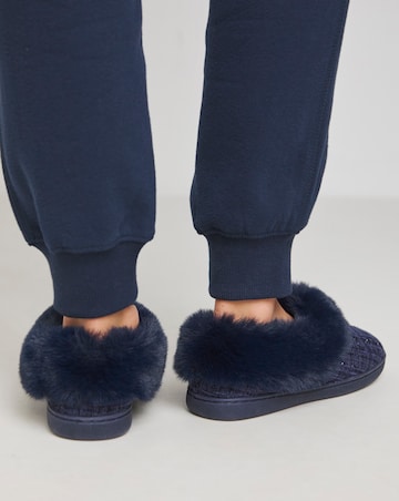 Marigold Fluffy Slipper - Extra Wide Fit (EEE)