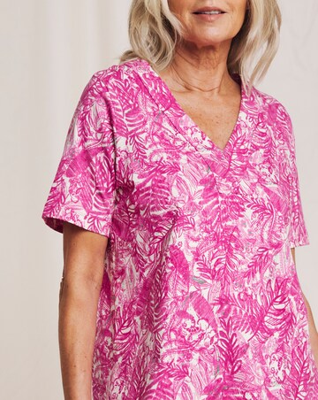 Julipa Pure Cotton V-Neck Contrast Stitch Top