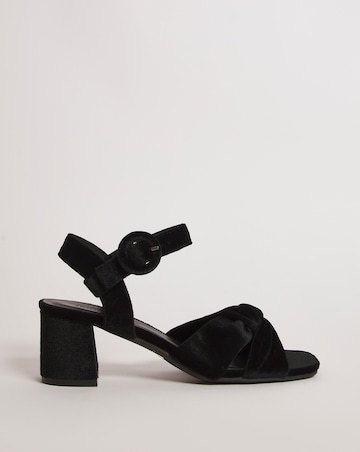 Velvet Crossover Vamp Sandals - Extra Wide Fit (EEE)
