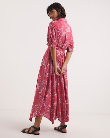 Tie Waist Midi Shirt Dress