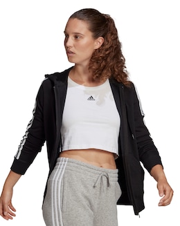 adidas Essentials French Terry 3 Stripes Full Zip Hoodie