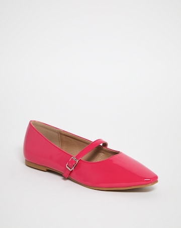 Gene Mary Jane Pointed Toe Ballerina Shoes - Wide Fit (E)