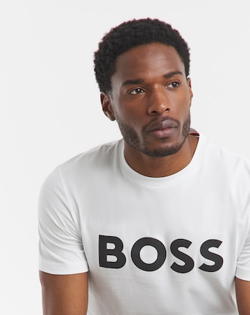 BOSS Short Sleeve Large Logo T-Shirt - White