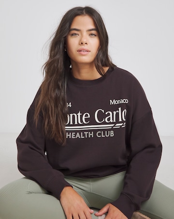 Simply Be Chocolate Brown Monte Carlo Sweatshirt