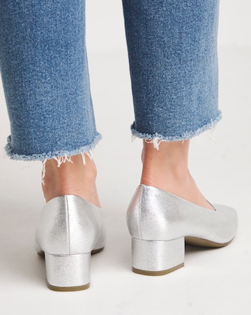 Orlia Flexi Sole Block Heel Court Shoes - Extra Wide Fit (EEE)