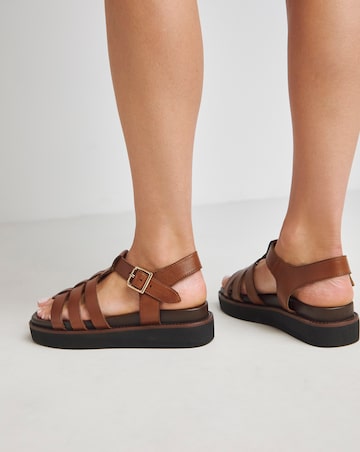 Blanca Leather Fisherman Sandal - Extra Wide Fit (EEE)