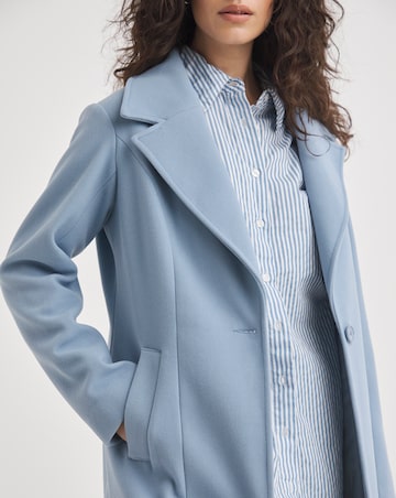 Pale Blue Single Breasted Coat