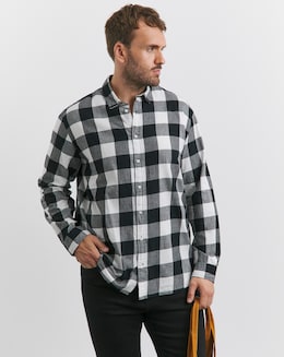 Jack &amp; Jones Gingham Twill Shirt - White