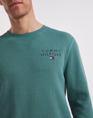 Tommy Hilfiger Green Waffle Lounge Top