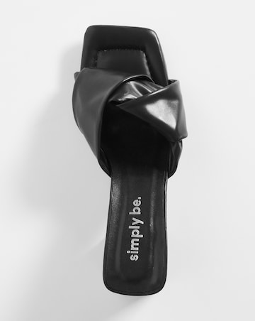 Dakota Volume Block Heeled Mule Sandals Extra Wide EEE Fit
