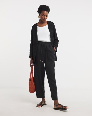 Black Crochet Kimono