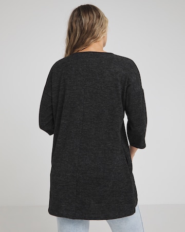 Charcoal Marl Soft Touch Side Pocket Tunic