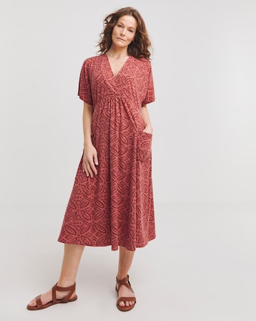 Julipa V Neck Pocket Midi Dress