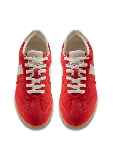 Clarks Stara Walk Red Combi Suede Trainers