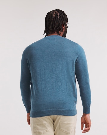Polo Ralph Lauren Classic Blue Heather Crew Knit Jumper