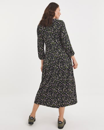 Soft Touch Midi Dress With Key Hole Neck