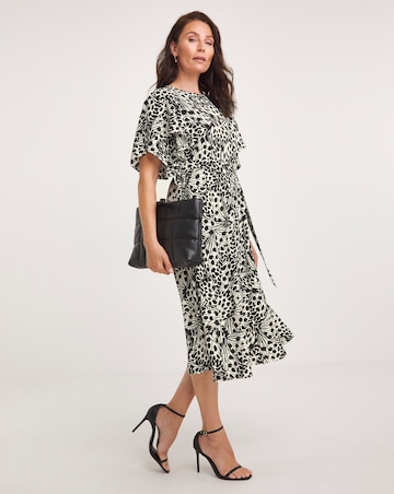 Joanna Hope Floral Petal Sleeve Dress