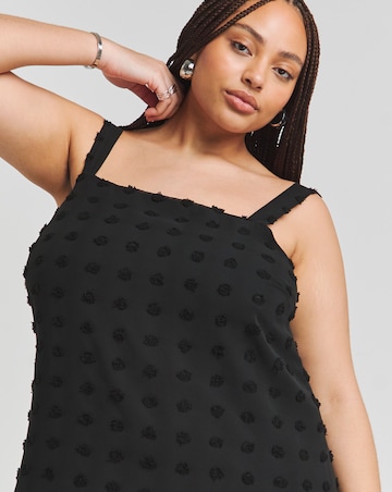 Black Dobby Slip Maxi Dress