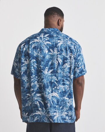 Polo Ralph Lauren Short Sleeve Printed Linen Shirt - Indigo