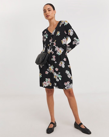 Floral Relaxed Button Through Smock Dress