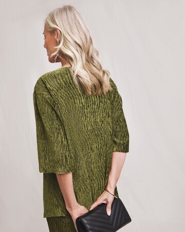 Julipa Crinkle Velour Longline Top