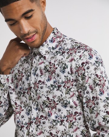 White Print William Hunt Formal Shirt