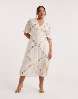Hope &amp; Ivy Astrid Floral Midi Dress