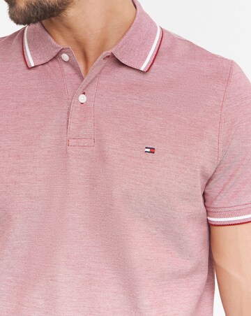 Tommy Hilfiger Short Sleeve Oxford Two Tone Polo - Red