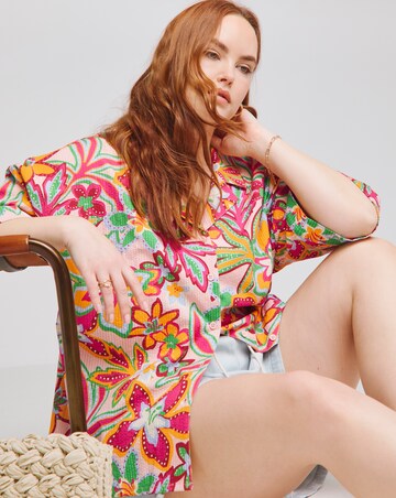 Native Youth Relaxed Fit Botanical Flower Shirt