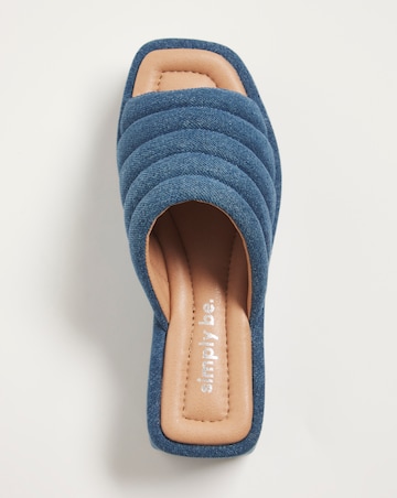 Barley Quilted Flatform Sandals - Wide Fit (E)