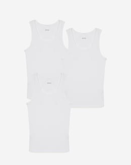 BOSS 3 Pack Rib Lounge Vest - White