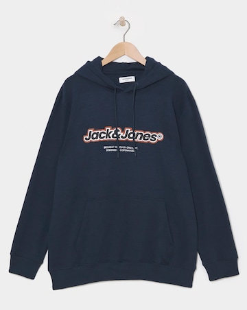 Jack & Jones Vesterbro Logo Hoodie - Navy