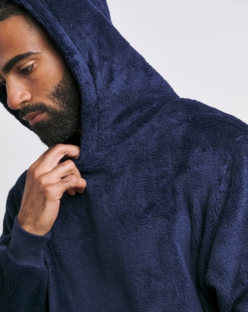Navy Oversized Fleece Hoodie