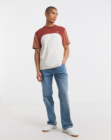 Lacoste Short Sleeve Colourblock T-Shirt - Burnt Orange