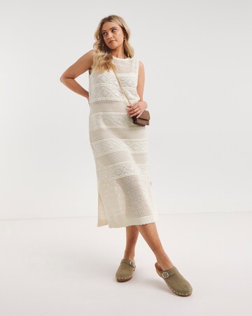 Simply Be Natural Crochet Midaxi Dress