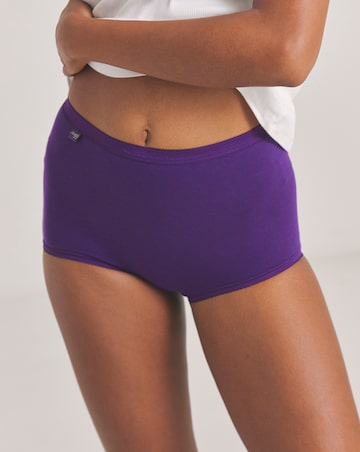 Sloggi (3 Pack) Cotton Basic Maxi Knickers Purple Mix