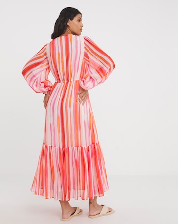 Printed Chiffon Maxi Dress