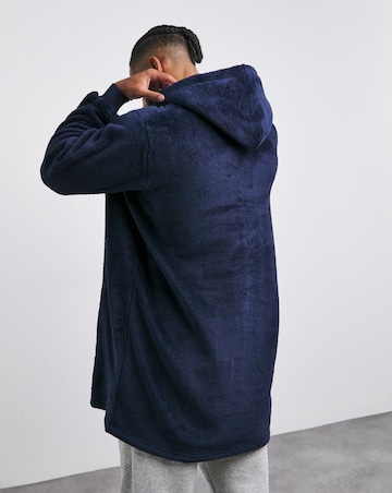 Navy Oversized Fleece Hoodie